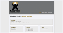 Desktop Screenshot of klangspeicher.de