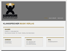 Tablet Screenshot of klangspeicher.de